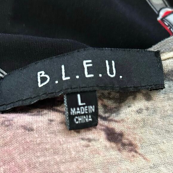 Bleu Top Forest Fairy Princess Boho Goddess Long Sleeve Women Y2k Cottage Large - Picture 7 of 10